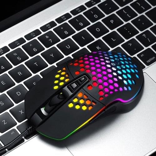 RGB Optical Gaming Mouse Shell Portable USB Wired Computer Households V9 Honeycomb Safety Mice for Laptop PC Game