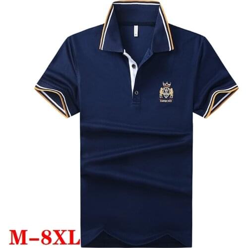 Summer mens Polo Shirt Lapel solid color large British loose half sleeve short sleeve t-shirt mens base Paul shirt fashion
