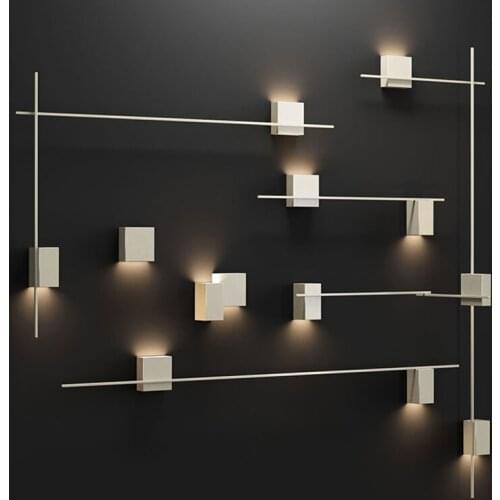 Modern Wall Lamps Nordic Simple Line Wall Lights Dining Room Bedroom Study Living Home Decoration Wall Sconce Led Light Fixtures