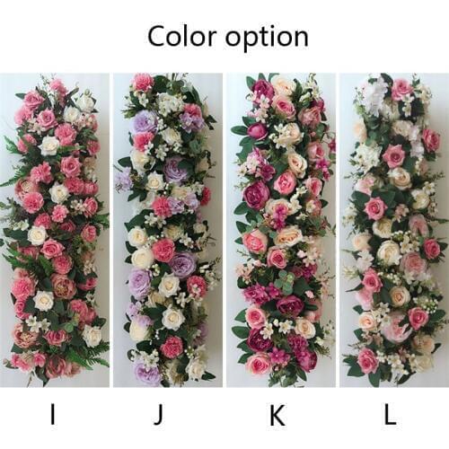 SPR DIY 1M 2PIECE/LOTwedding occasion flower wall stage backdrop artificial flower table runner arch floral decorative wholesale