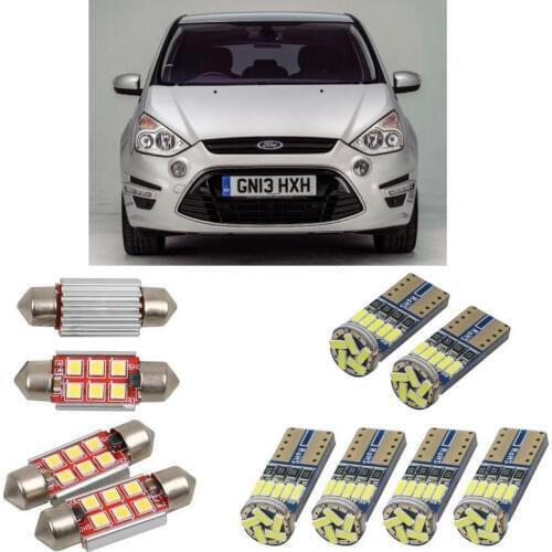 Interior led Car lights For Ford s-max ws wa6 minivan bulbs for cars License Plate Light 10pc
