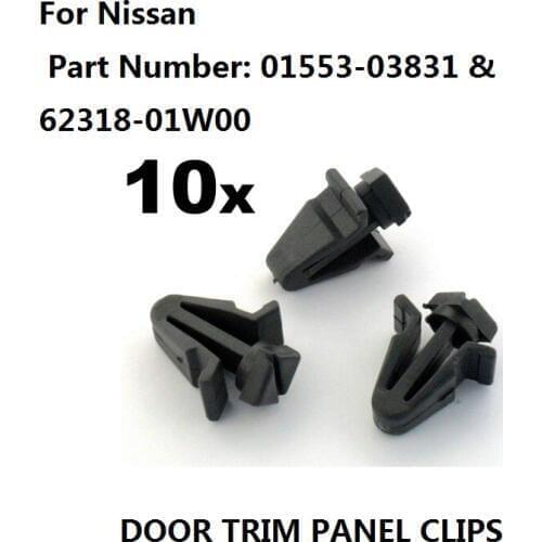 X10 For Radiator Grilles, Front Grill clips on some For Nissan 01553-03831 & 62318-01W00 New