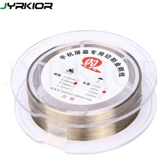 0.05 / 0.06 / 0.08 / 0.1mm Gold Molybdenum Wire LCD Cutting Glass Of Separation Line for iPhone Samsung Mobile Phone Repair