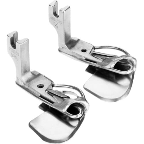 1Pc Industrial Sewing Machine Hemmer Presser Double Fold Spring Type for Brother Feiyue Juki SINGER MITSUBISHI Sewing Accessory