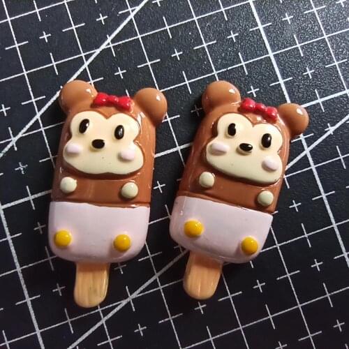 1pcs/lot resin flat back Simulation mouse cartoon ice 33mm Cabochons Scrapbooking Hair Bow Center DIY Christmas decration