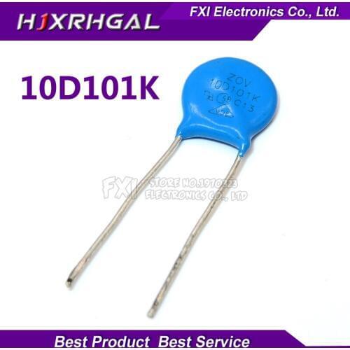 10PCS 101K Piezoresistor 10D101K 100V Varistor Resistor