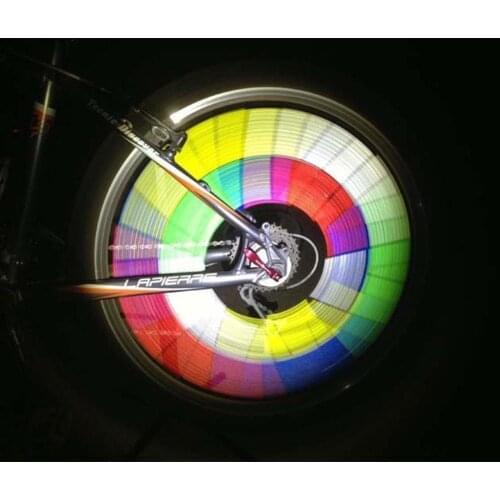 12Pcs Bicycle Mountain Bike Riding Wheel Rim Spoke Mount Clip Tube Warning Light Strip Reflector Reflective Outdoor