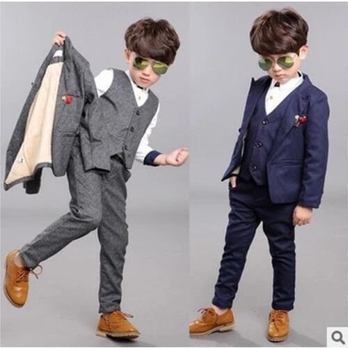 Boys Blazer Suits for Weddings Boy for Weddings Child Suit Costume Girl Formal Garcon Mariage Blazer Vest Blazer Pants 3 Piece