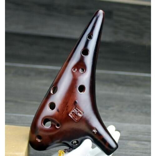 Promotion 12 holes AC Smoked burn Ocarina flute music instrument great sound china famous brand