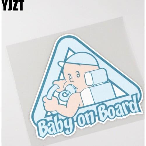YJZT 14.9CMX13.4CM Car Sticker Baby ON Board Driving baby Pvc Decal 13A-0038