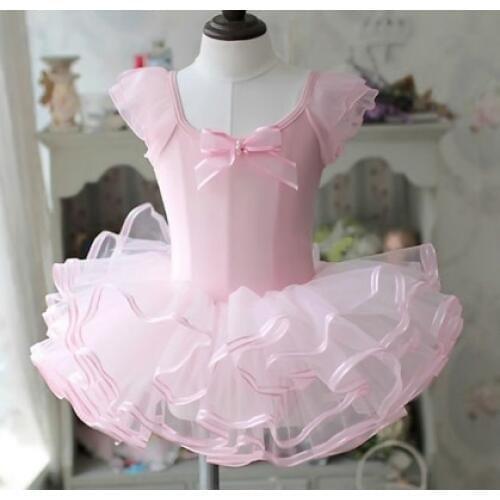 Pink/yellow Ballet Tutu Dress Girls Gymnastics Leotard Dancewear Ballet Clothes Children Ballerina Costume Discount Ballet Tutus