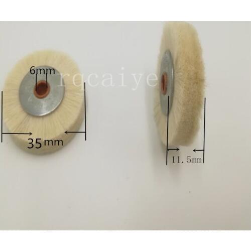 Free shipping 8 piece Komori Roland white high quality soft hair iron core brush, brush wheel for printing machine,size 35*6mm