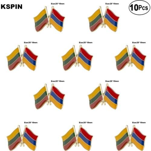 Lithuania & Armenia Lapel Pin Flag badge Brooch Pins Badges 10Pcs a Lot