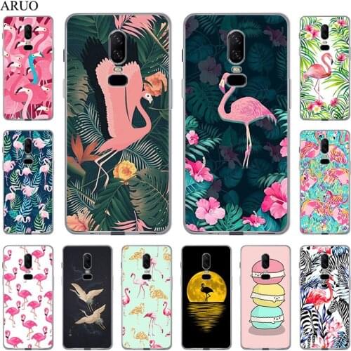 Phone Case for OnePlus 8T 5T 7T 7 Pro 6 5 3 8 Nord N10 N100 Animal Pink Flamingo Soft Silicone cases for OPPO Realme 5 Cover