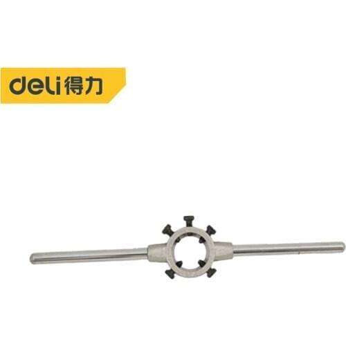 Deli Thread Die Wrench Steel Circular Die Handle Hand Tool for Dies Threading Tool Workpiece Hand Tools High Hardness Toughness