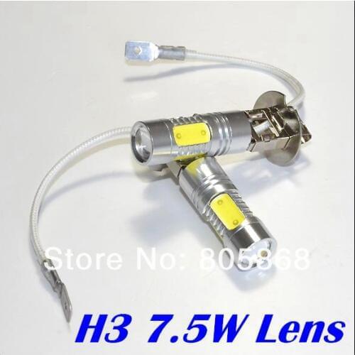 Free Shipping New 7.5W Super Bright White DC 12V H3 7.5w LED Bulb Car Fog Light