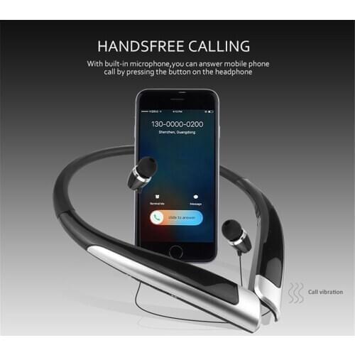 HBS-1100 Stereo Bluetooth Earphones Binaural Hand-free Neckband Earphones Mini Wireless Headset