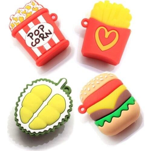 Simulated Food Miniatures Hamburger Popcorn Fries Fruit Terrarium Figurines Fairy Garden Key Ring Decor