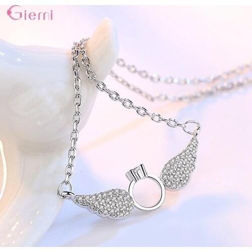 925 Sterling Silver Custom Pendant Necklace For Decoration Fashion Jewelry Cubic Zirconia Women Girls Party Engagement