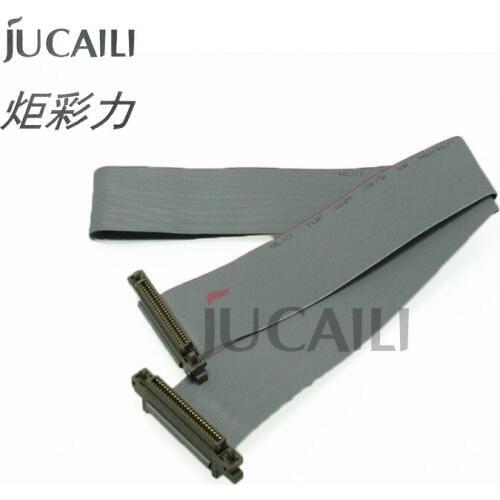 Jucaili 2pcs data cable 50p 650mm long gray konica 1024 printhead cable for allwin human flora inkjet printer