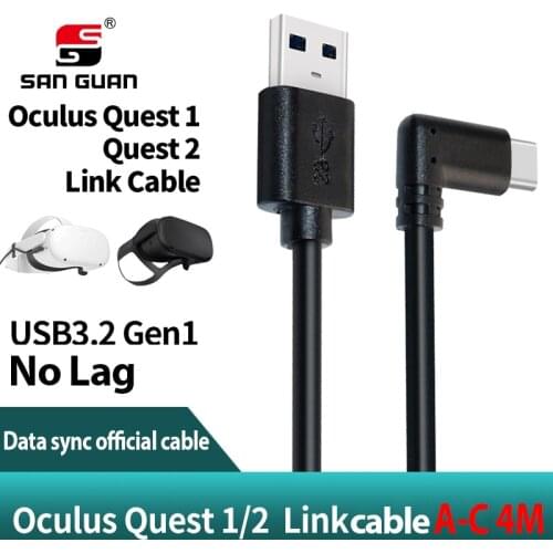13ft(4M) Oculus Link Cable High Speed Data Transfer & Fast Charging USB 3.1 Type C to USB A Compatible for Quest 2 and Gaming PC