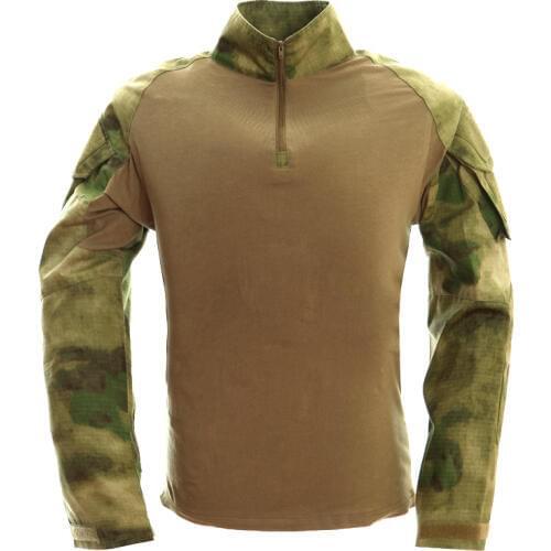 Camouflage Light Weight Rapid Assault Long Sleeve Frog Shirts Mens Tactical Gear Military Airsoft Special Ops Combat Elbow Shirt