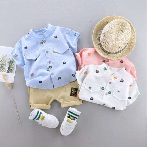 Bibicola Baby Boys Summer Clothing Set Short-sleeved T-shirt+shorts 2 pieces Clothing Set Casual Cotton New Style Boys Clothes