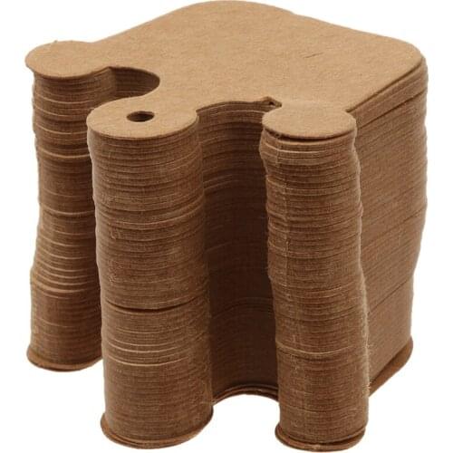 Brown Kraft Paper Blank Cards String Strung Gift Tags Price Label Crown Design Pack of 100