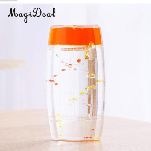 MagiDeal Creative Square Floating Oil Liquid Motion Timer Hour Glass Ladder Random Color
