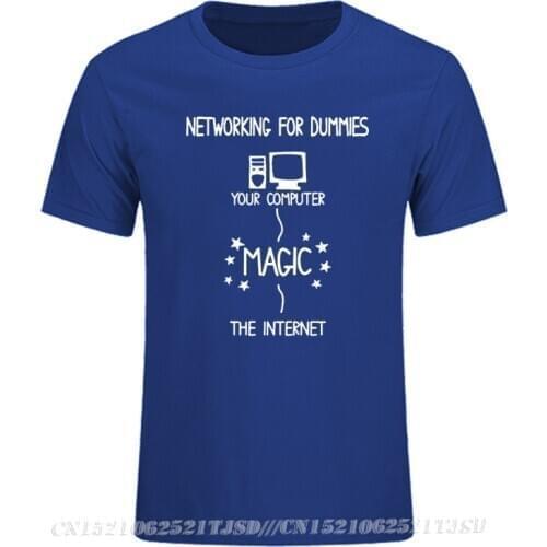 Fashion Casual Tee Shirt for Men Networking For Dummies Computer Programmer Tshirts Summer Sweatshirt Camisa Hombre