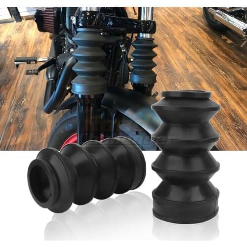 Motorcycle Fork Gaiters Gators Fork Shock Boots 39mm Rubber Motorcycle Fork Cover For Harley Sportster Dyna FX XL 883