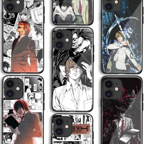 DEATH NOTE Yagami Light anime phone case glass shell for iPhone SE 6s 7 8 x xr xs 11 pro max Samsung S note 8 9 10 20 ultra Plus