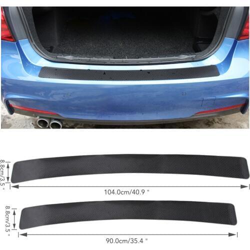 Car Sticker Door Seal Protector Trunk Guard Plate Rear Bumper Protect Stickers Carbon Fiber Door Step Scratch Film Accessories