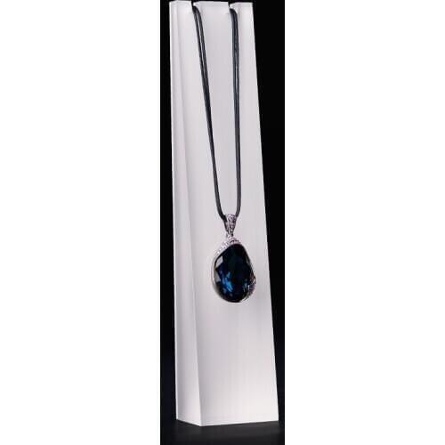 New Fashion Acrylic Neklace Display Holder Clear, Frosted, Wire-Drawing Pendant Display Rack Necklace Display Showcase