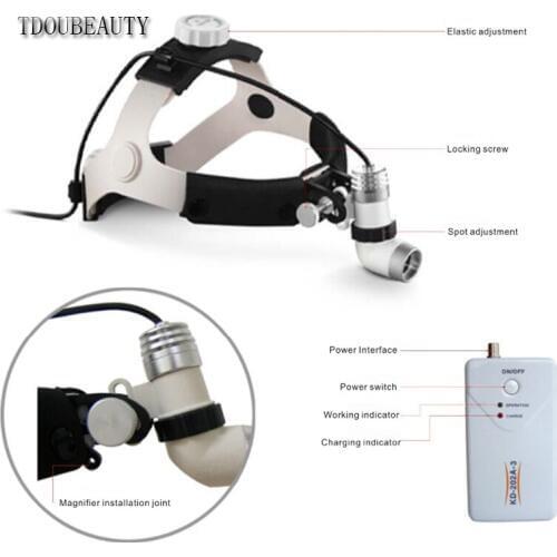 Completely waterproof dustproof,3W,AC/DC optional Surgical Headlight for:ENT, Stomatology, Plastic Surgery (No magnifying glass)