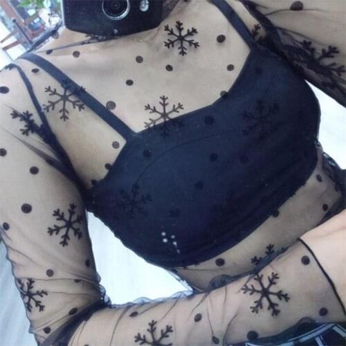 VIIANLES Casual Shirt White Black Blouse Transparent Lace Women Long Sleeve Shirt Blusas New Slim Clothing