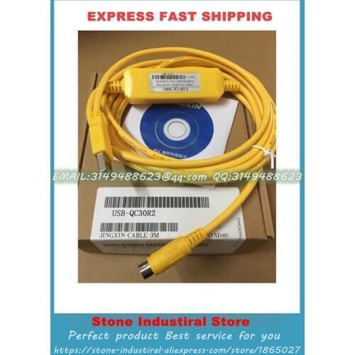 Q Series PLC RS232 Adapter Program Cable USB-QC30R2 New
