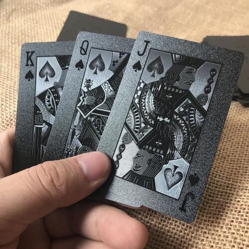 Lattice/Center Spread/Palace Back Playing Cards Collection Black Diamond Plastic Waterproof Poker Cards Creative Gift Bridge