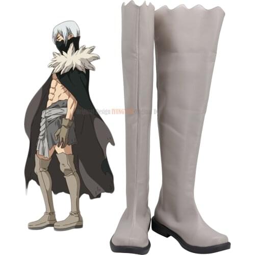 Dr. Stone Hyoga Cosplay Boots Customized Leather Shoes Any Size for Unisex