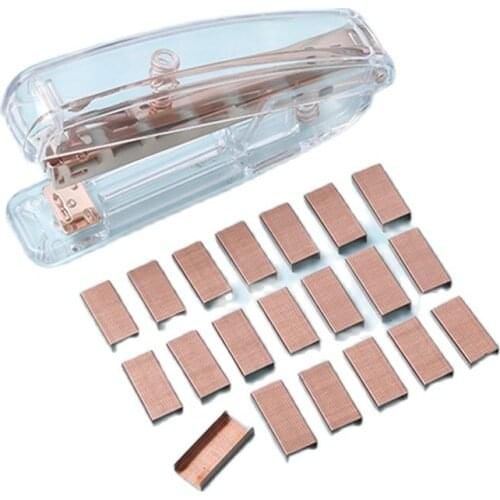 Rose Gold Stapler Edition Metal Manual Staplers 24/6 Staples Office Accessories School Stationery Supplies rapadora papelaria