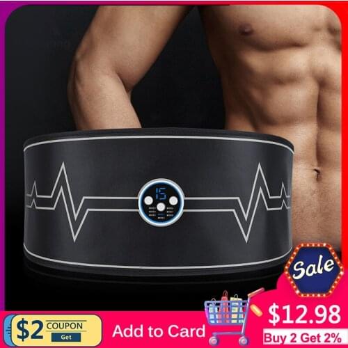 Smart Massage Belt Abdominal Muscle Belt Lazy Man Abdominal Slimming Massage Muscle Stick Fitness 8 Modes 15 Levels Intensity