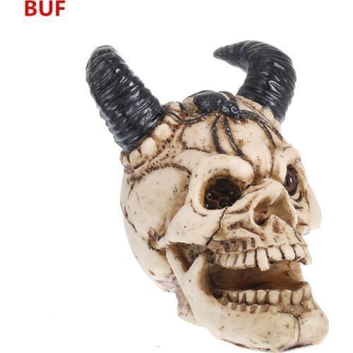 Horror Devil Skull Resin Craft Skull Statues Creative Devil Sculpture Home Decoration Accessories Ornaments