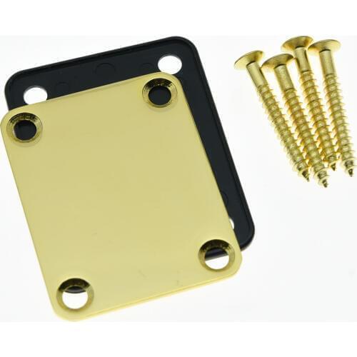 KAISH Gold Electric Guitar Neck Plate Metal Neckplate Fits For Fender ST