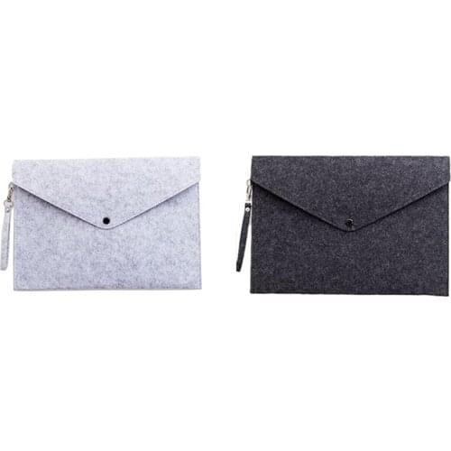 1PC Simple A4 Big Capacity Document Bag Pad Business Briefcase File Folders Chemical Felt Filing Products