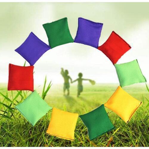 10pcs/set Outdoor Sports Filled Kids Children Toss Circus Throwing Backyard Juggling Balls Gym Toy Sandbags Team Play Relaxation