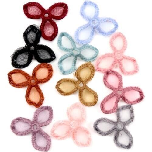 10pcs Beautiful Lace Flower Applique Trim Embroidered Lace Patches For Handmade Garment Accessories Decoration Sewing DIY 30mm