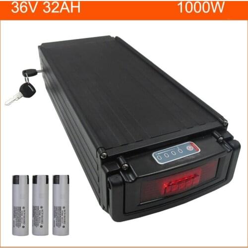 1000W 36V 30AH Ebike E-Bike Battery 36 V li-ion bateria 32AH Rear rack batteries NCR18650BD cell 30A BMS Free customs tax