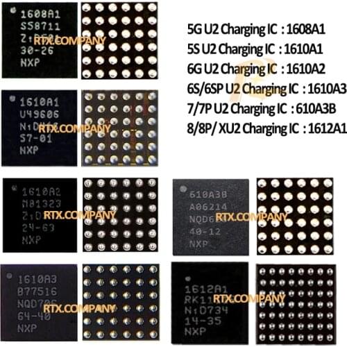 1608A1 1610A1 1610A2 1610A3 610A3B 1612A1 USB Charger IC For IPhone 5G 5s 6G 6plus 6s 6splus 7 7plus 8 8 plus X XS MAX XR U2 IC