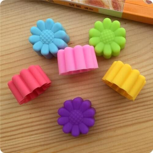 20Pcs Silicone Flower cake mold Ice cream molds soap molds 3D cupcake bakeware baking dish cake fondant decorating tools