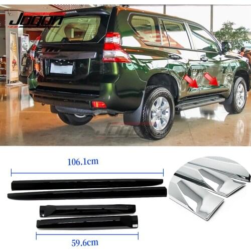 4pcs ABS Chrome Car Side Door Body Protector Molding Cover Trim For Toyota Land Cruiser Prado FJ150 2010-2017 2018 2019 2020